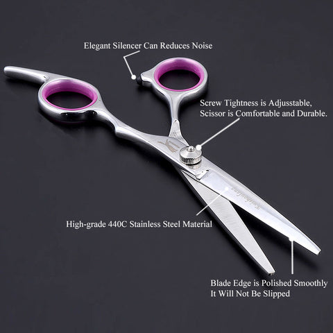 Professional Shears Dog Pet Scissors Grooming 7"Curved+6"Thinning+7"Straight+Comb+Case Polishing