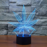 Acrylic leaf 3d night lamp