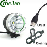 USB Bicycle light CREE XM-L T6 2000LM 5V USB LED Bike Bicycle Light 3 Modes With 2*Orings