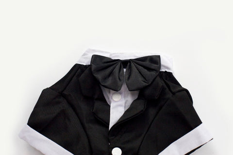 Black Bow Tie Pet Dogs Costume Gentleman Suit  5 Size S/M/LXL/2XL