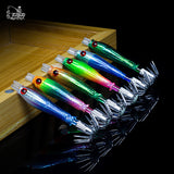 12pcs Luminous Squid Jigs Light hook Cuttlefish Shrimp 2.0 Octopus jigging Bait Rig