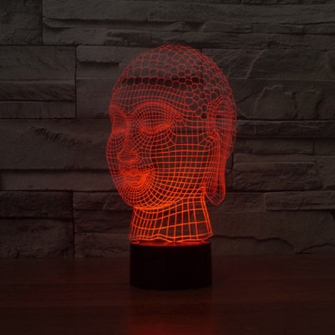 Buddha Head Tathagata Acrylic light LED 3D night lamp