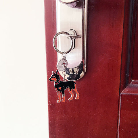 Doberman Pinscher Dog Key rings