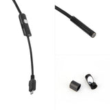 1.5M/7mm lens Rigid Cable USB Inspection Mini Camera Tube Snake IP67 Waterproof Endoscope with LED Borescope for Android Phone