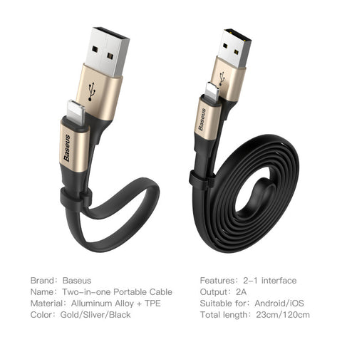 Reversible Micro USB Cable For iPhone 7 6 6s 5 5s se Android For Samsung HTC LG Fast Data Sync Charger Mobile Phone Cable