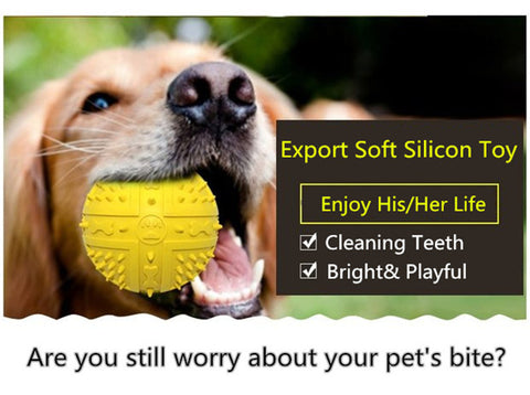 Soft Silicon Interaction Food Pet Dog Ball Toys For Dog Cat Cleaning Teeth Freshing Breath