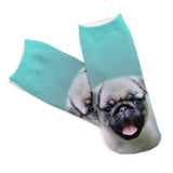 3D Printed Cotton Socks Pugs Dog