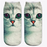 Animals Printed Cat Tiger Dog Socks Multiple Colors Unisex Low Cut