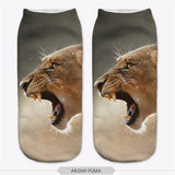 Animals Printed Cat Tiger Dog Socks Multiple Colors Unisex Low Cut