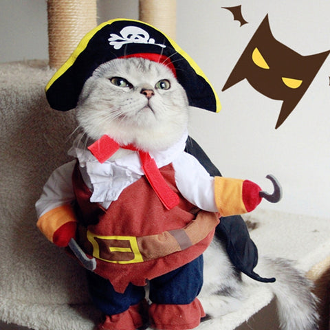 Funny Clothes For Pet Dog Costume Caribbean Pirate Suit