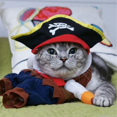 Funny Clothes For Pet Dog Costume Caribbean Pirate Suit