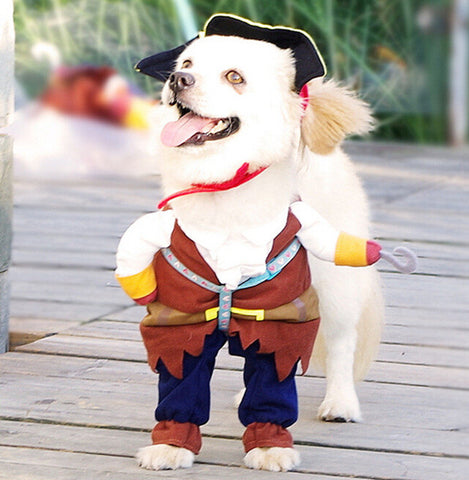 Funny Clothes For Pet Dog Costume Caribbean Pirate Suit