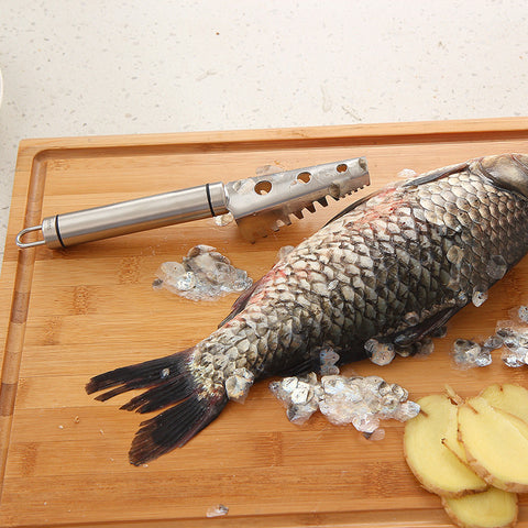 Stainless Steel Fish Scales Scraper Brush Remover