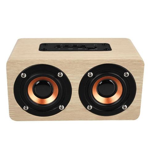 Retro Wood Bluetooth Speaker Sound Daul loudspeaker Boombox Stereo Speaker System for Notebook Phone