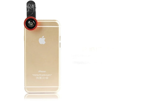 Universal 3 in 1 Clip on Macro Wide Angle Fish Eye Kit cellular Phone camera Lens For iPhone/Samsung/Sony/HuaWei/XiaoMi/HTC