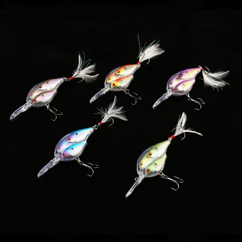 1pcs Multiple Baitfish Fishing Lure Bait Fish Group Swimbait Shoal of Fish Cluster with Crankhook Bass Hooks 17g/9.7cm