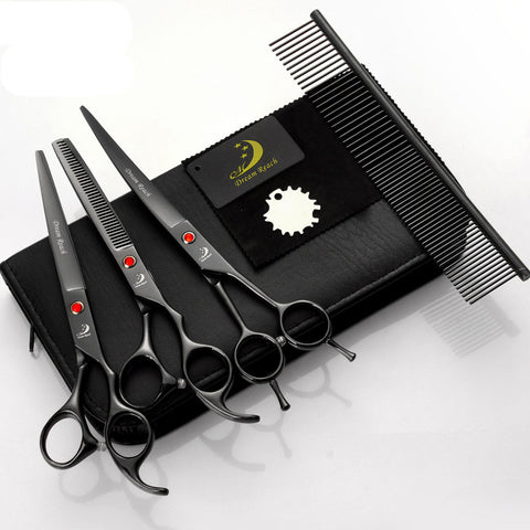 7 Inch 3 Pcs Professional Hair Shear Barber Scissor Hairdressing Scissors Shear Dog /Pet Scissors With Comb And Bag