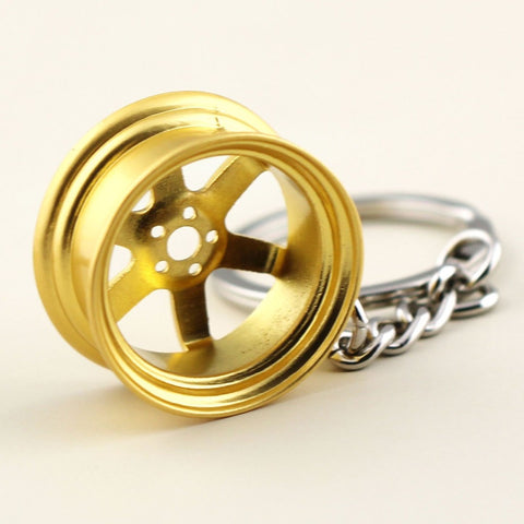 wheel hub keychain