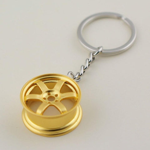 wheel hub keychain