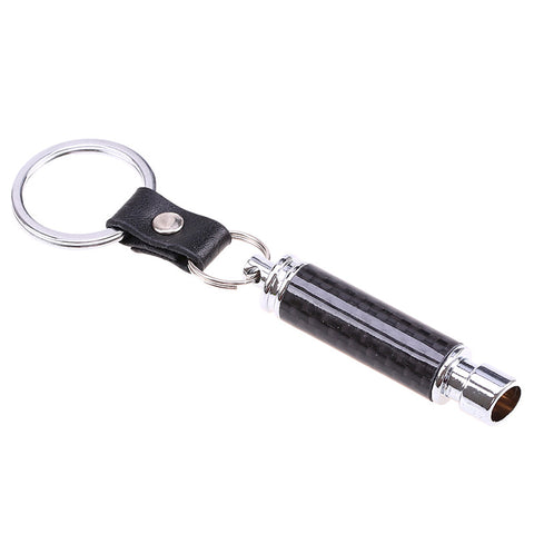 Carbon Fiber  Exhaust Pipe Keychain Ring