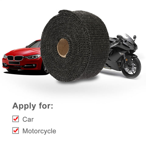 Hot Heat Exhaust Thermo Wrap Shield Protective Tan Tape 5m*5cm*1.5mm Fireproof Insulating Cloth Roll Kit for Motorcycle Car