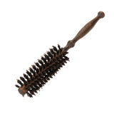 Quill Bristle Radial Curling Hair Comb Brush Professional Salon Round Wood Handle