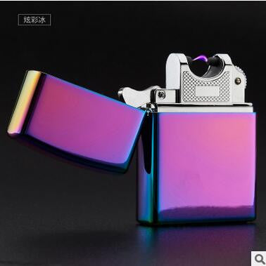 USB Lighter Electronic Cigarette Lighter Pulsed Arc Lighter Windproof Thunder Metal Cigarette Plasma