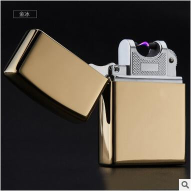 USB Lighter Electronic Cigarette Lighter Pulsed Arc Lighter Windproof Thunder Metal Cigarette Plasma