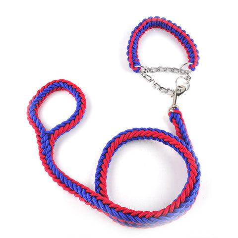 Big Pet Dedicated Dog Leash And Collar Strands Plaited Rope