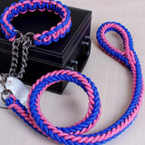 Big Pet Dedicated Dog Leash And Collar Strands Plaited Rope