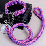 Big Pet Dedicated Dog Leash And Collar Strands Plaited Rope