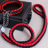 Big Pet Dedicated Dog Leash And Collar Strands Plaited Rope