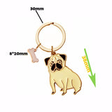 Pug Keychain