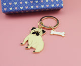 Pug Keychain