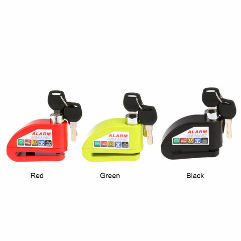 Motorcycle Moto  Scooter Bicycle Disc Brake Lock Security Anti-theft Alarm Lock