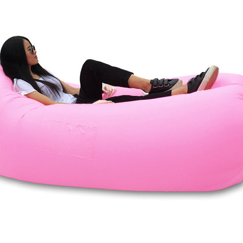 Fast Inflatable hangout Camping Sleep Bed Air Sofa With Side Pocket