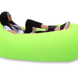 Fast Inflatable hangout Camping Sleep Bed Air Sofa With Side Pocket