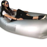 Fast Inflatable hangout Camping Sleep Bed Air Sofa With Side Pocket