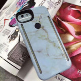 Marble LED Light up Glowing Phone Case Cover for iPhone 6 6S 7 Plus Selfie Luminous Cases