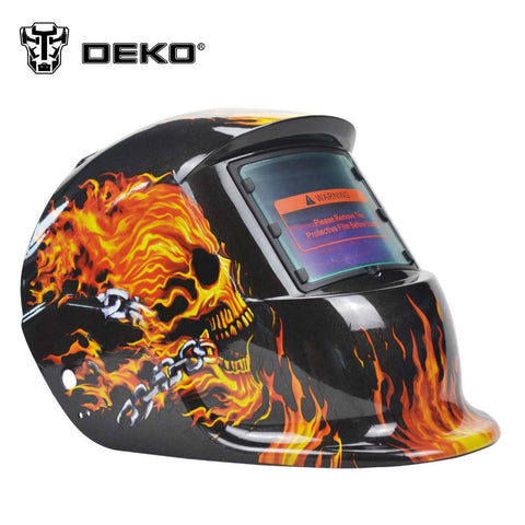 Skull Solar Auto Darkening  MIG MMA Electric Welding Mask/Helmet/welder Cap/Welding Lens for Welding Machine