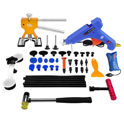 Paintless Dent Repair Car Hail Damage Repair Tool Hot Melt Glue Sticks Glue Gun Puller Tabs Kit