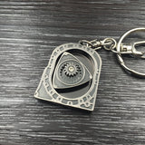 Engine Rotary Rotor Keychain Silver