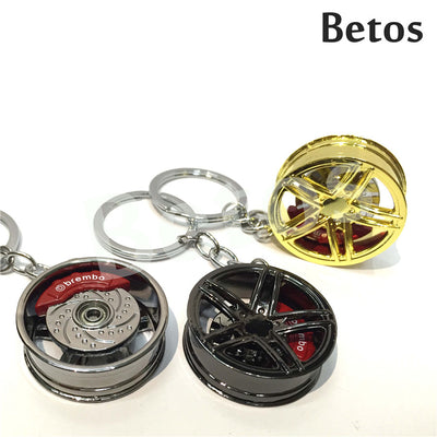 Wheel Rim Keychain Creative Accessories Auto Part Model Car Keyring Ring Keyfob Key Holder