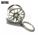 Wheel Rim Keychain Creative Accessories Auto Part Model Car Keyring Ring Keyfob Key Holder