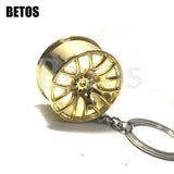 Wheel Rim Keychain Creative Accessories Auto Part Model Car Keyring Ring Keyfob Key Holder