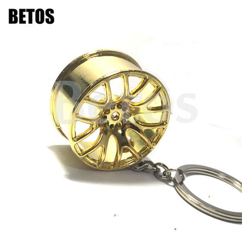 Wheel Rim Keychain Creative Accessories Auto Part Model Car Keyring Ring Keyfob Key Holder