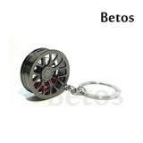 Wheel Rim Keychain Creative Accessories Auto Part Model Car Keyring Ring Keyfob Key Holder
