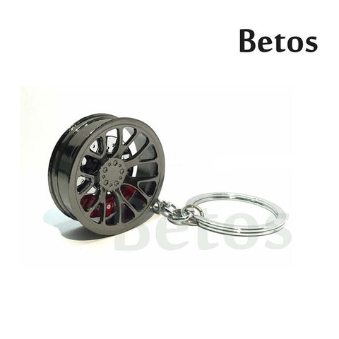 Wheel Rim Keychain Creative Accessories Auto Part Model Car Keyring Ring Keyfob Key Holder