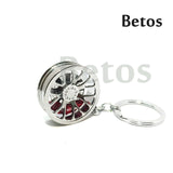 Wheel Rim Keychain Creative Accessories Auto Part Model Car Keyring Ring Keyfob Key Holder