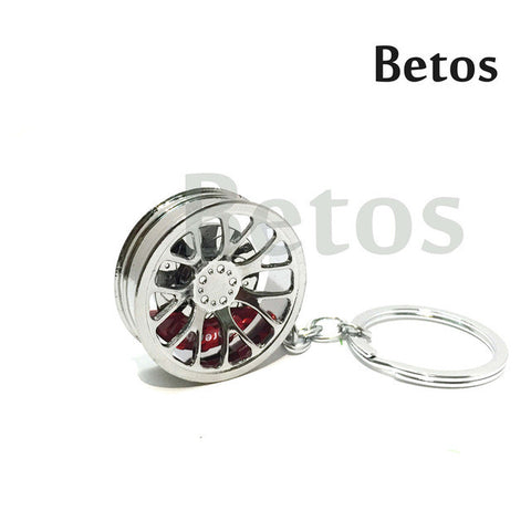 Wheel Rim Keychain Creative Accessories Auto Part Model Car Keyring Ring Keyfob Key Holder